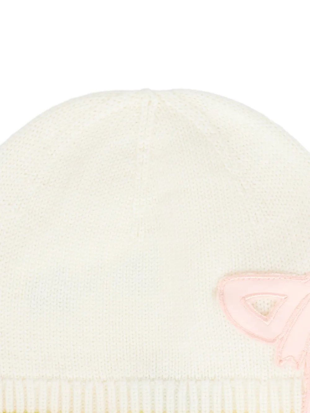 Gensami Bow-appliqué Beanie In White