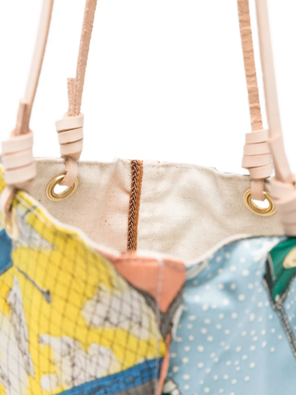 Manipuri Mini Jean Tote Bag In Orange