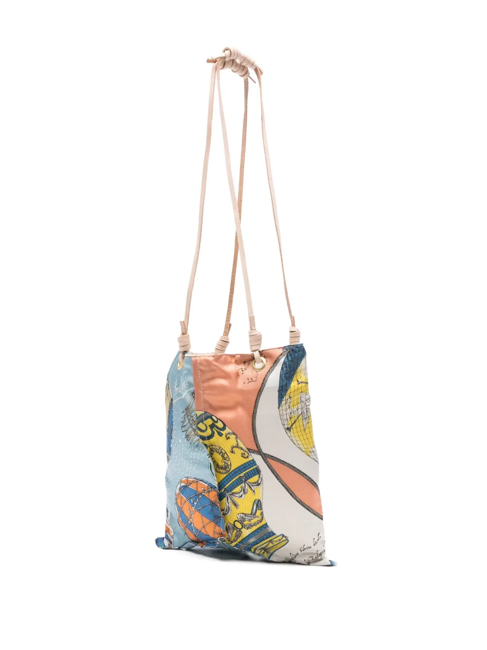 Manipuri Mini Jean Tote Bag In Orange