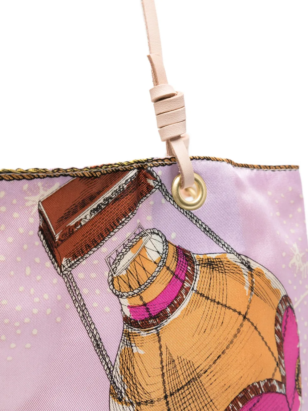 Manipuri Graphic-print Tote Bag In Pink