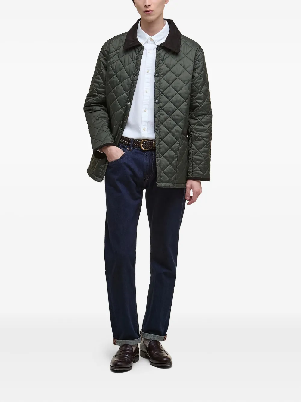 Barbour diamond-quilted corduroy-collar jacket | Lightweight Jackets | Image 2