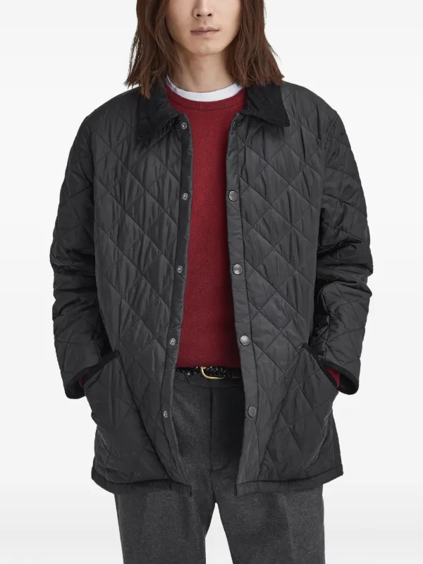 Barbour diamond-quilted corduroy-collar Jacket | Black | FARFETCH
