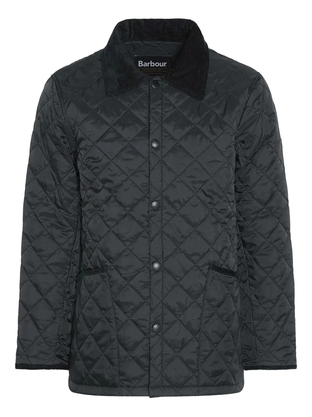 Barbour diamond-quilted corduroy-collar jacket | Black | Image 1