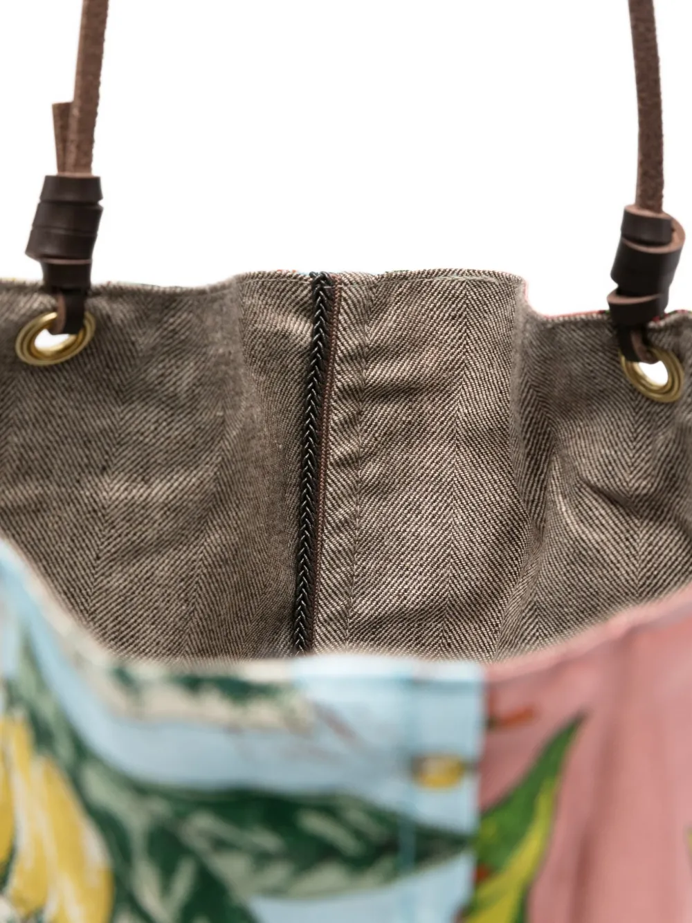 Manipuri Floral-motif Tote Bag In Blue