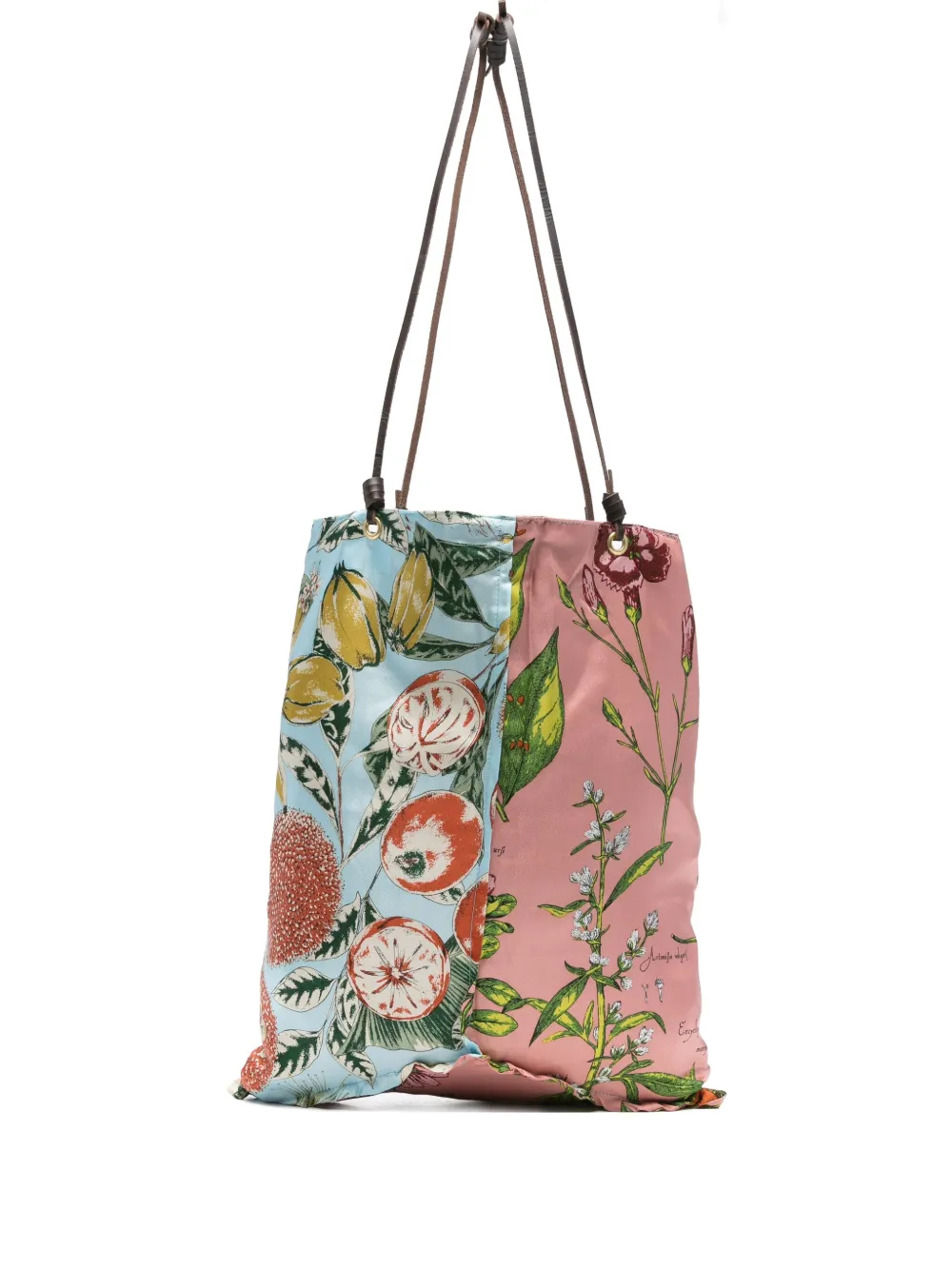 Manipuri Floral-motif Tote Bag In Blue