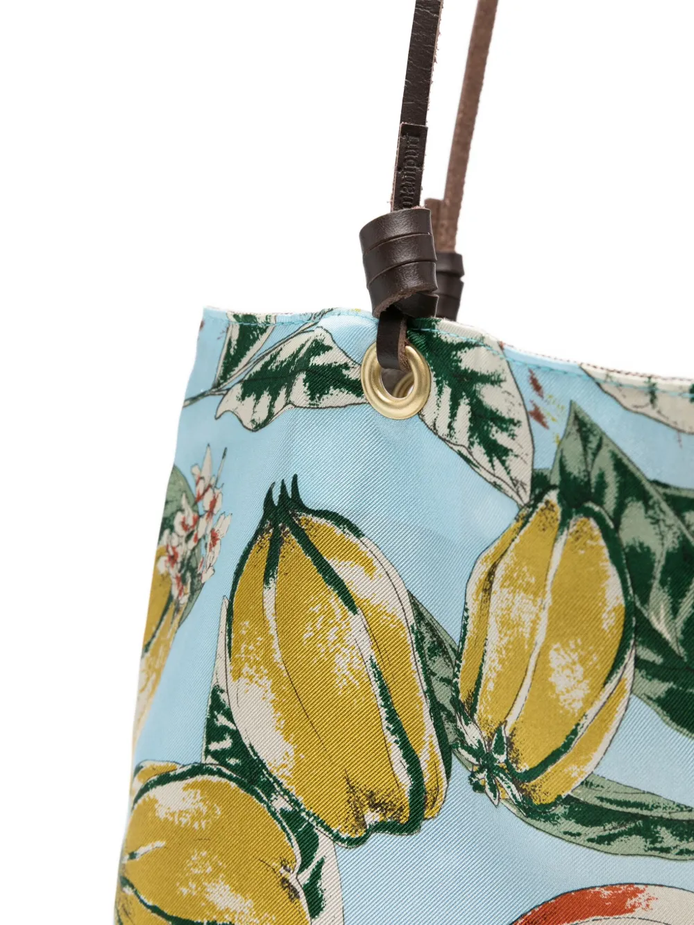 Manipuri Floral-motif Tote Bag In Blue