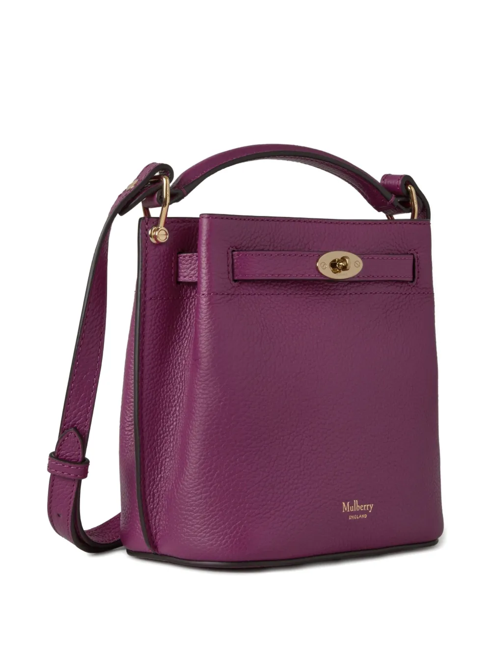 Mulberry Bucket Clasp Mini Bag In Purple