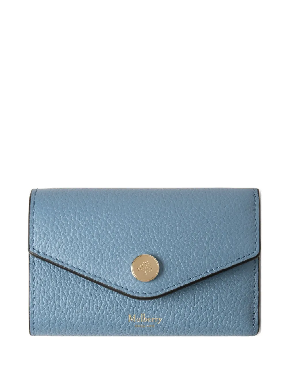 Mulberry Bifold Leather Card Case In Blue