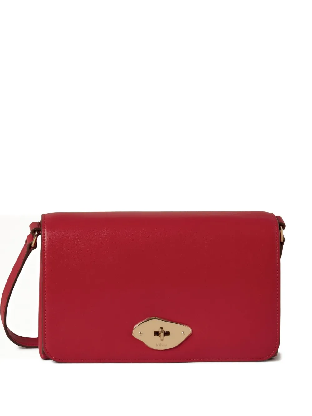 Mulberry Leather Wallet-on-strap Bag In Burgundy