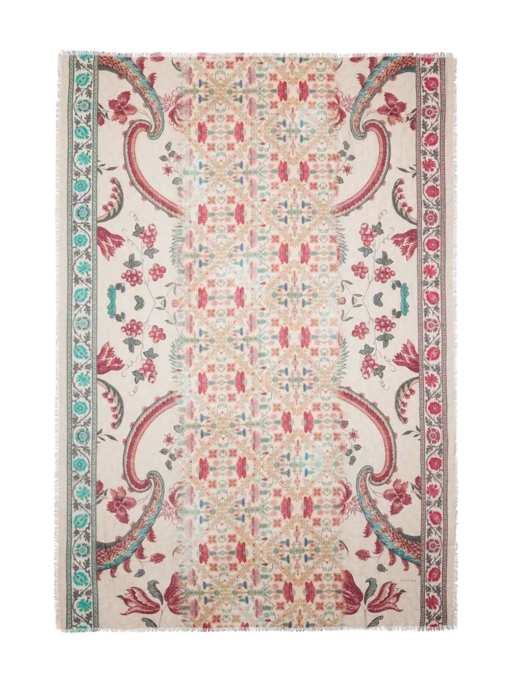 Pierre-louis Mascia Euclide Paisley Floral-print Scarf In Pink