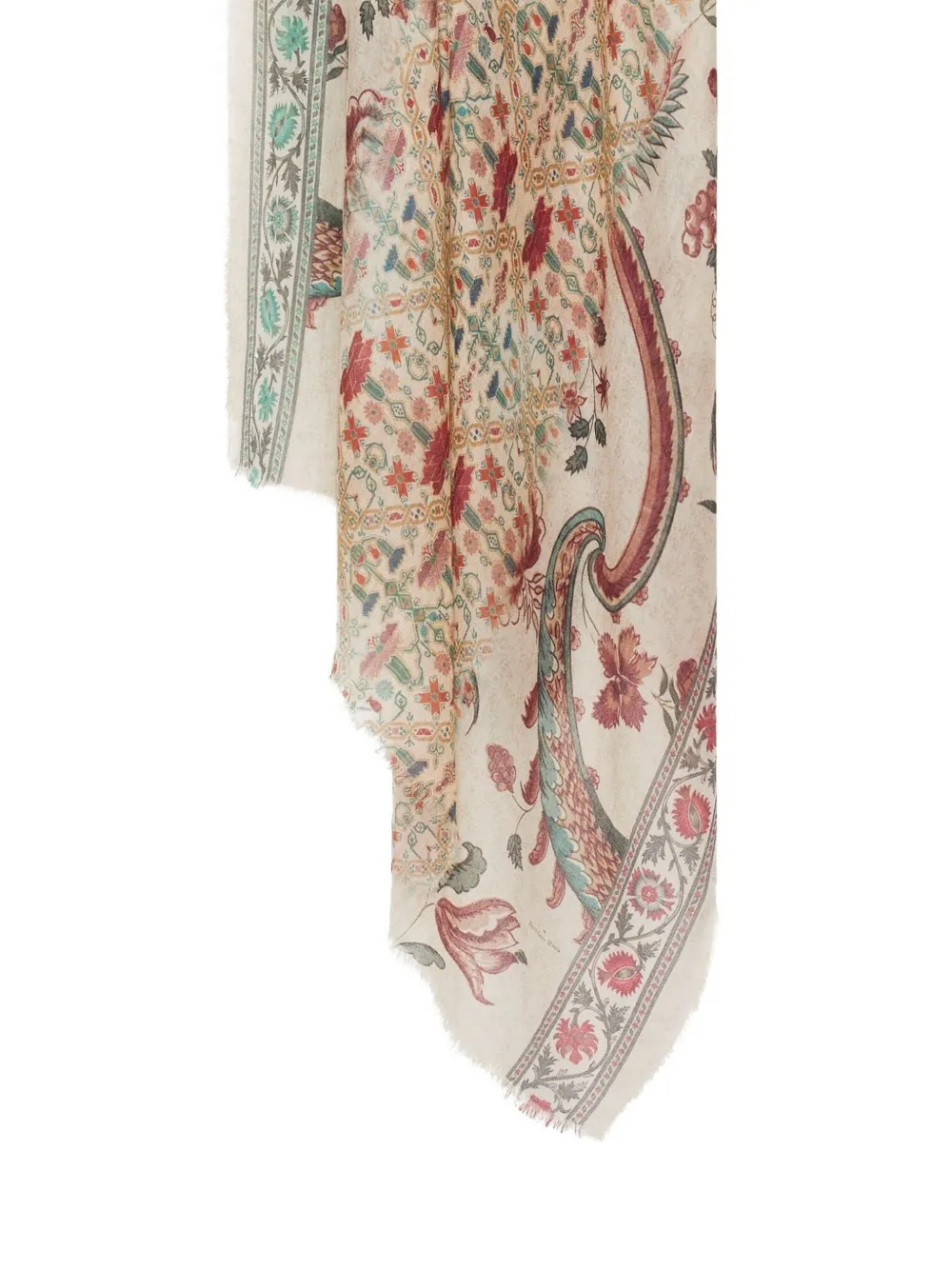 Pierre-Louis Mascia Euclide sjaal met paisley- en bloemenprint - Beige