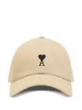 AMI Paris logo-embroidered cap - Neutrals