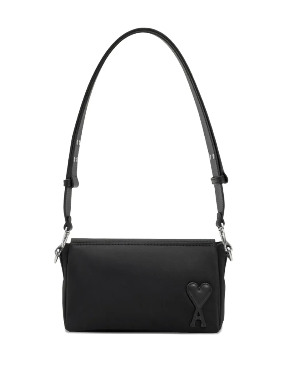 Ami Alexandre Mattiussi Black Nylon Canvas Marcel Lunch Box Bag Black In Black