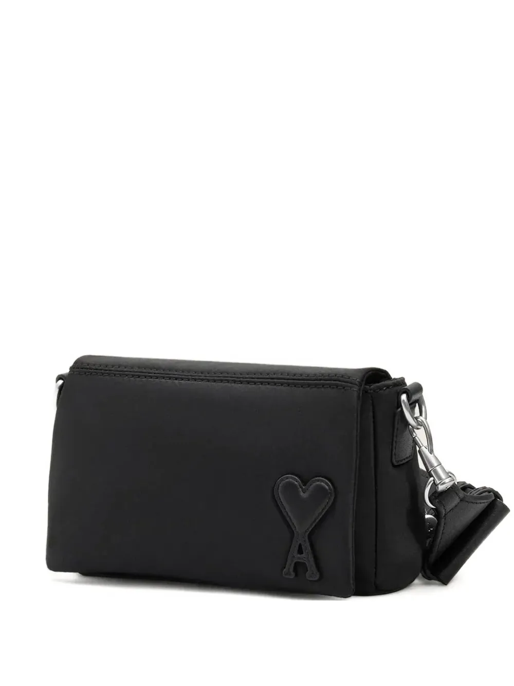 Ami Alexandre Mattiussi Black Nylon Canvas Marcel Lunch Box Bag Black In Black