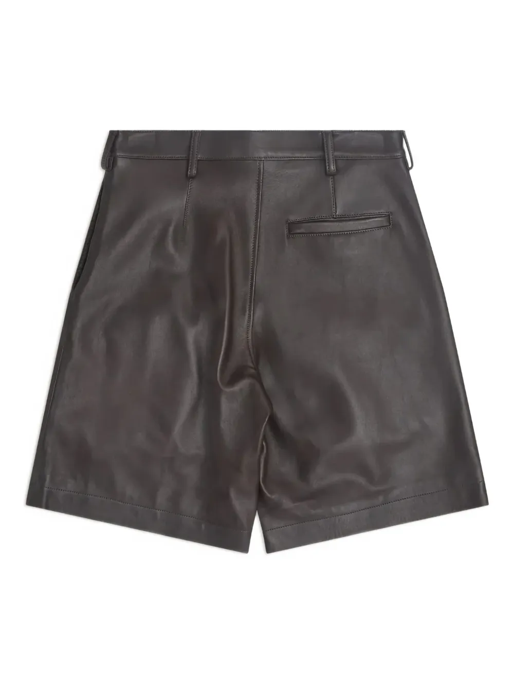 Simone Rocha Multi-pocket Leather Shorts In Brown