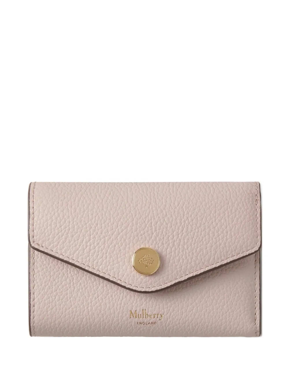 Mulberry Folded Grained-leather Wallet In Pink