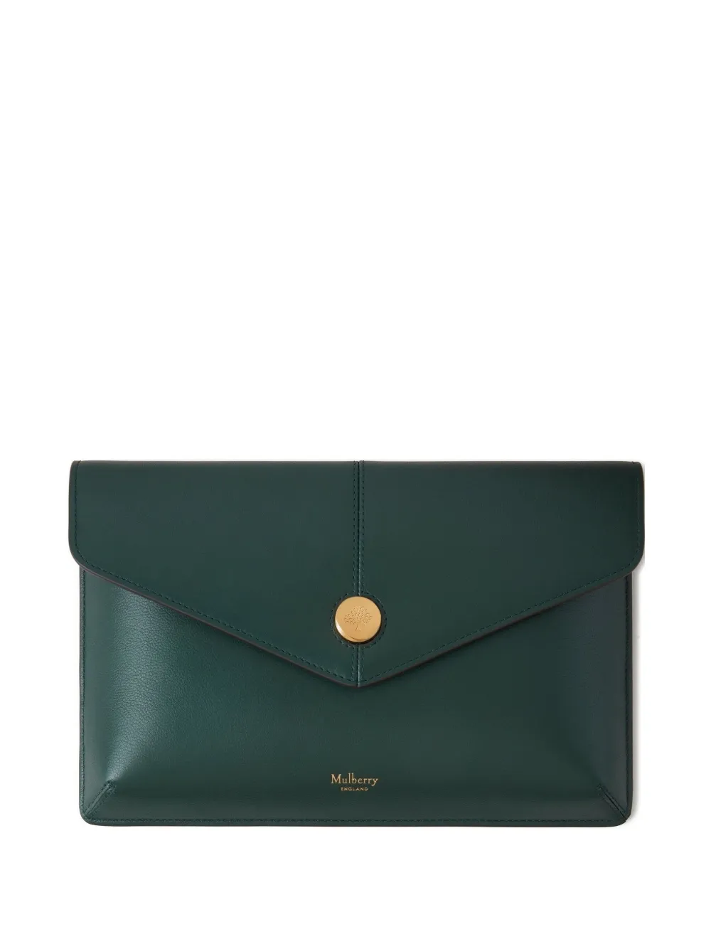Mulberry Envelope Press-stud Clutch Bag In Green