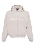 Represent script-logo zip-up hoodie - Neutrals