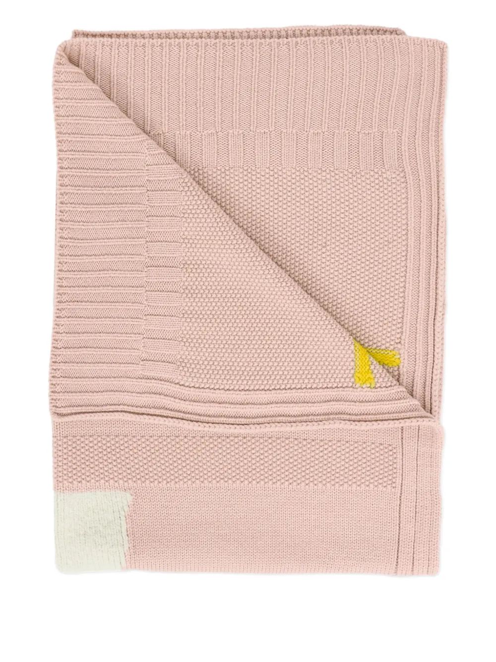 Gensami Llama-applique Wool Blanket In Pink