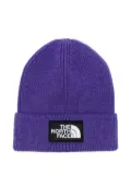 The North Face logo-patch beanie - Purple