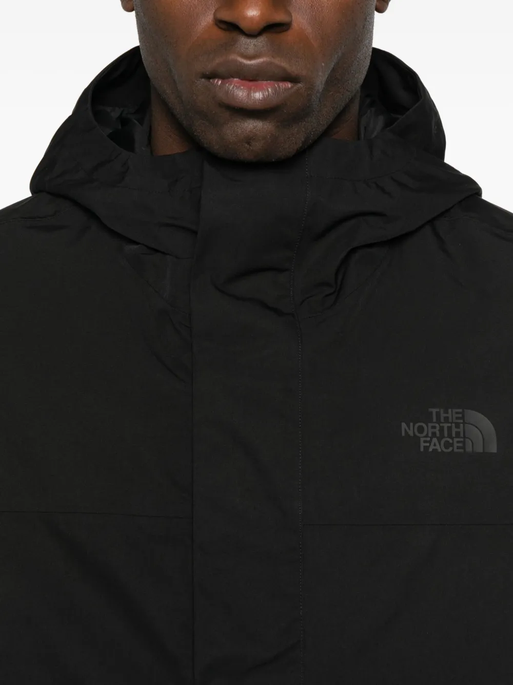 The North Face Hooded Coat In Black