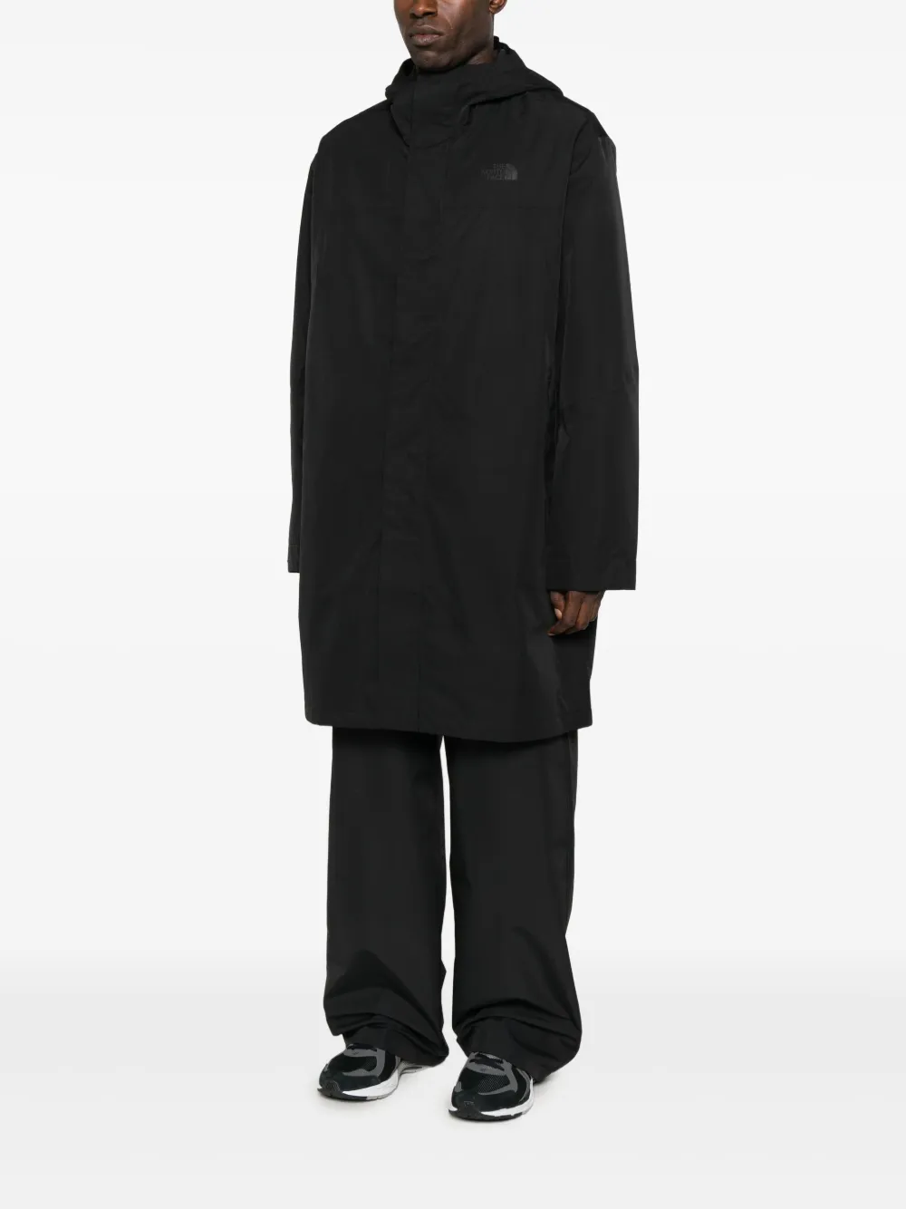 The North Face Hooded Coat In Black