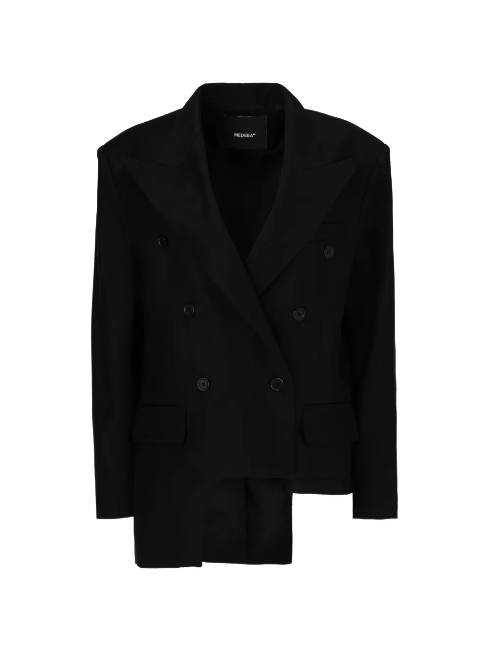 MEDEEA asymmetrical double-breasted blazer - Nero