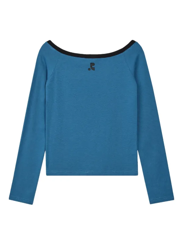 rest & recreation オフショルトップス　ブルー Rest&Recreation オフショルダー トップ | ブルー | FARFETCH JP