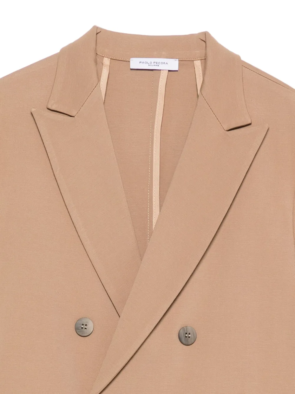 Paolo Pecora Double-breasted Blazer In Brown