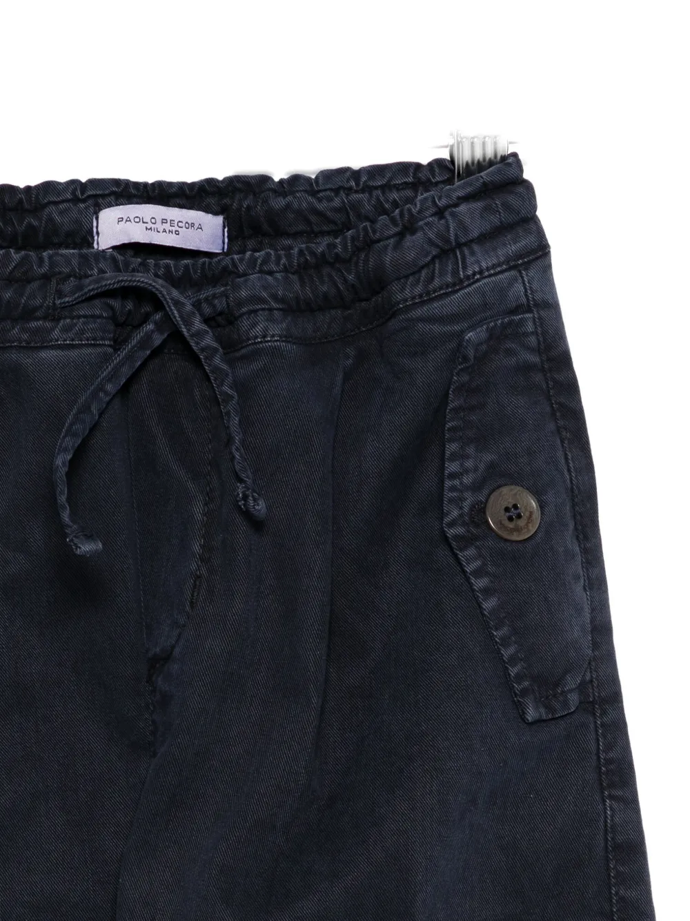 Paolo Pecora Drawstring-waist Trousers In Black