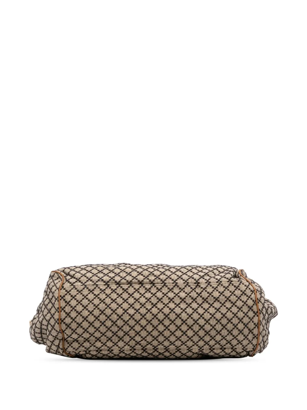 Pre-owned Gucci 2016-2025 Diamante Canvas Sukey Satchel In Brown