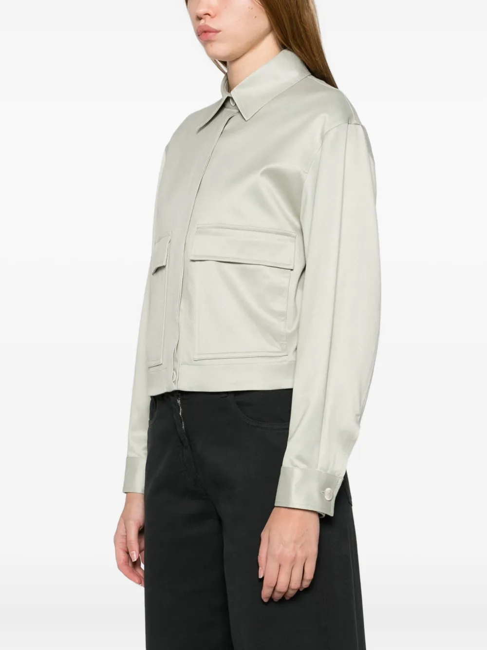 Peserico Jack met puntkraag Groen