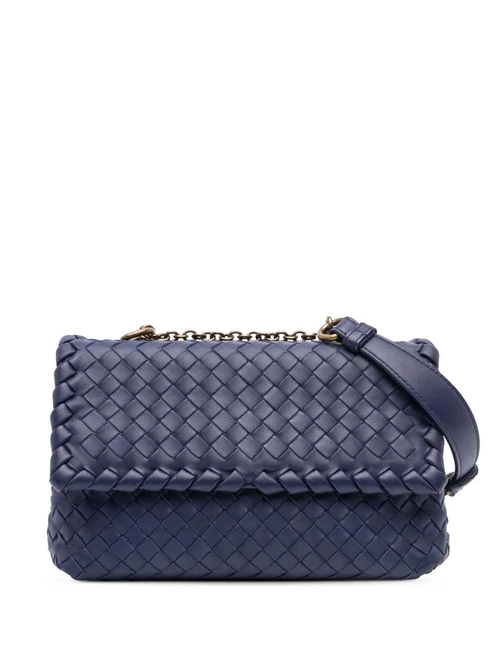 Bottega Veneta Pre-Owned 2012-2025 Baby Nappa Intrecciato Olimpia crossbody bag | Blue | Image 1