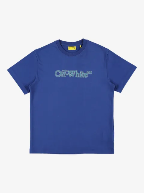 Off-White Kids playera con logo estampado