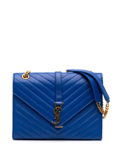 Saint Laurent Pre-Owned 2015 Medium Matelasse Lambskin Monogram Envelope shoulder bag