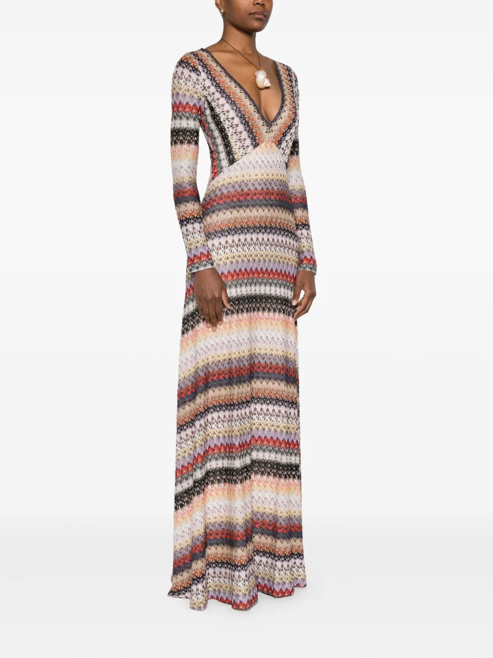 Missoni Jurk met zigzagpatroon Beige
