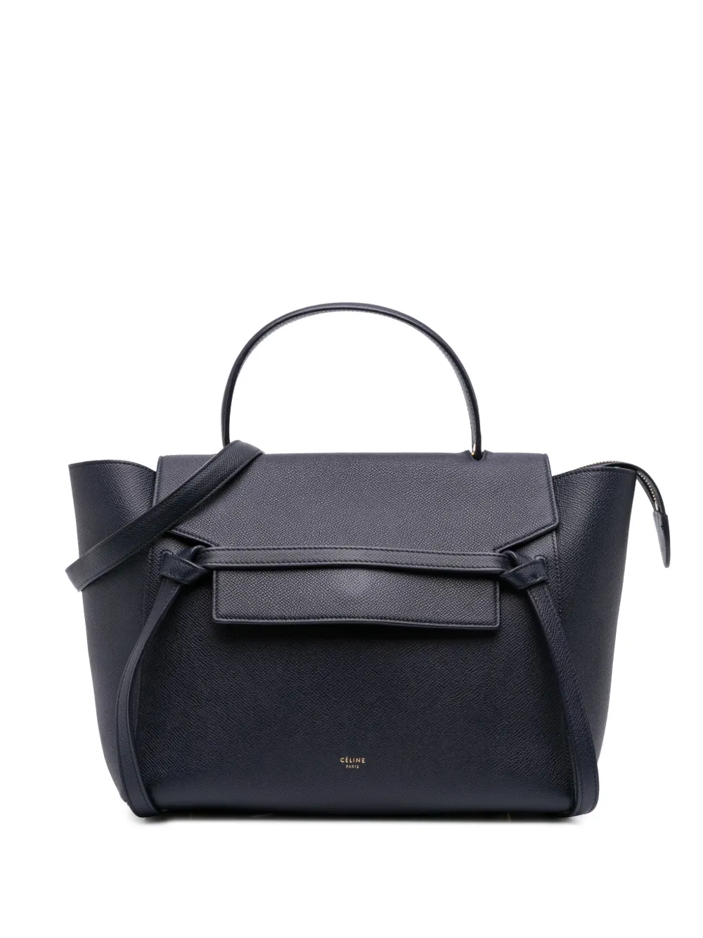 Celine Pre-Owned 2017 ミニ グレインカーフスキン ベルト バッグ サッチェルバッグ - ブルー Celine Pre-Owned 2017 ミニ グレインカーフスキン ベルト バッグ サッチェルバッグ - ブルー