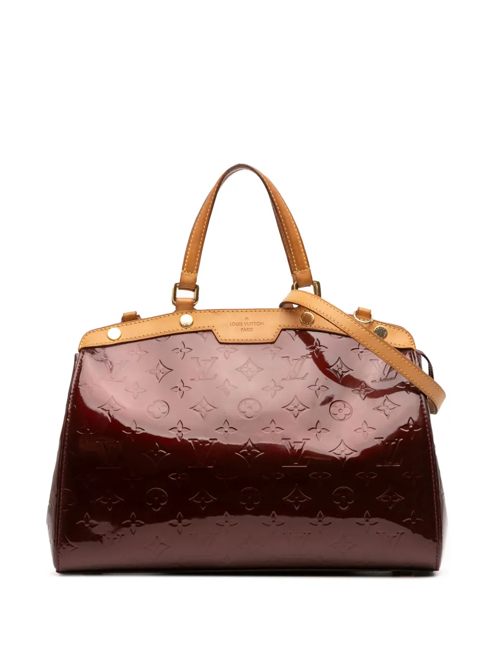 Louis Vuitton Pre-Owned 2012 Monogram Vernis Brea MM satchel | Red | Image 1