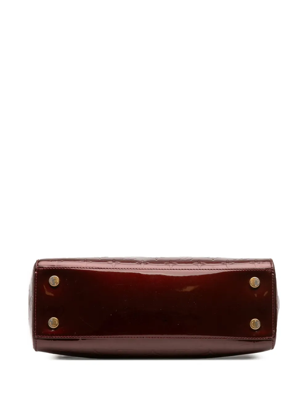 Pre-owned Louis Vuitton 2012 Monogram Vernis Brea Mm Satchel In Red