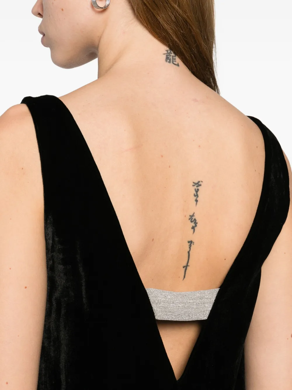 Peserico Mouwloze maxi-jurk Zwart