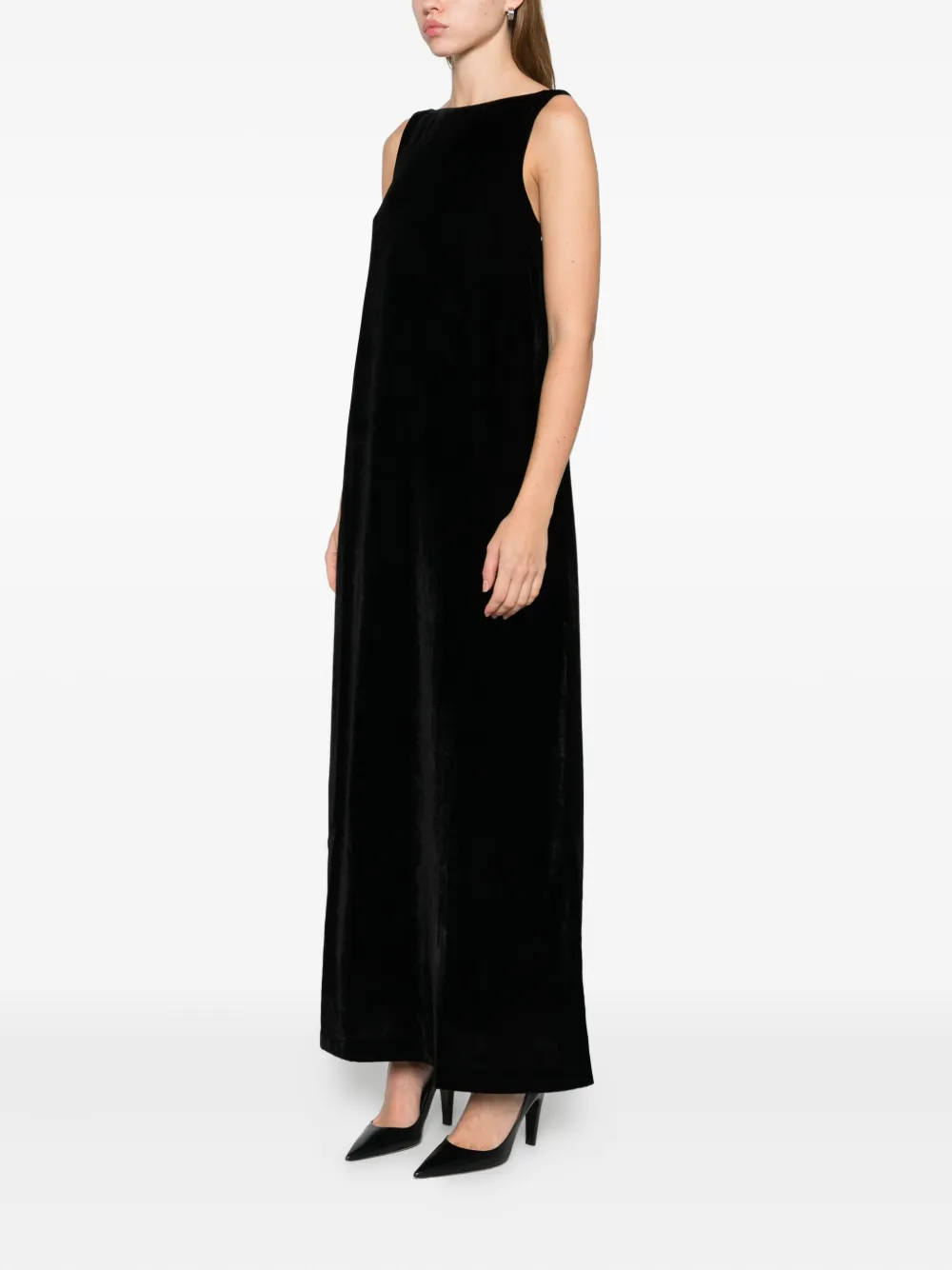 Peserico Mouwloze maxi-jurk Zwart