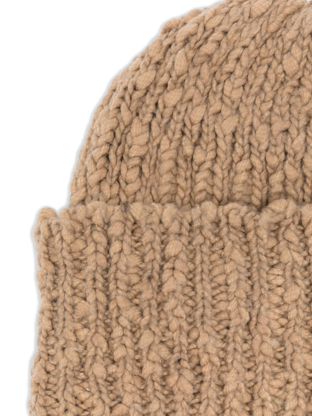 Séfr Ribbed-knit Beanie In Brown