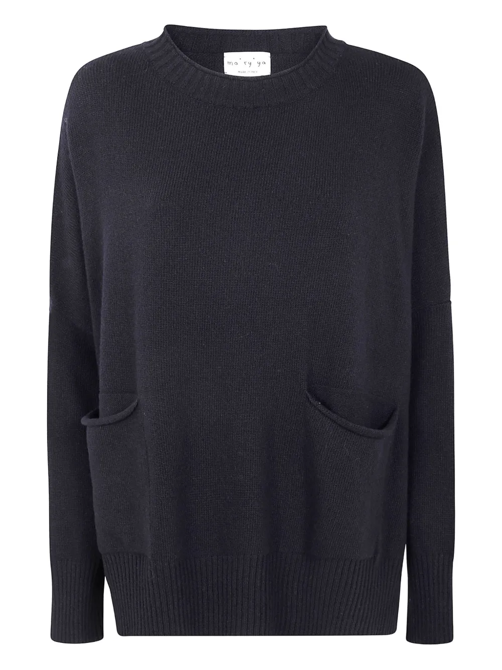 Ma'ry'ya two-pocket sweater - ブラック Ma'ry'ya two-pocket sweater - ブラック