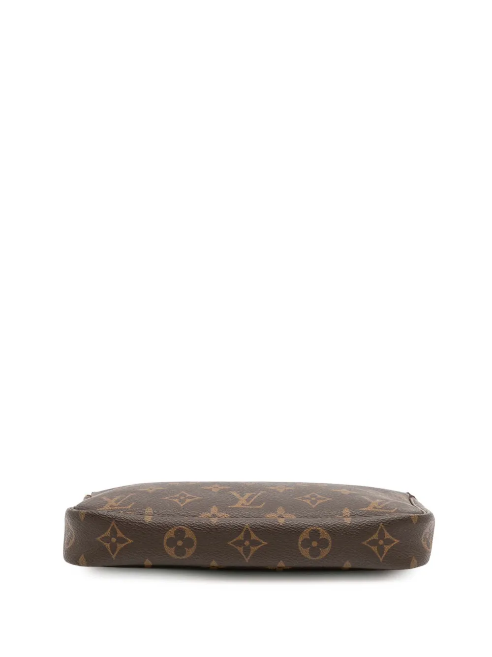 Pre-owned Louis Vuitton 1998 Monogram Pochette Accessoires Shoulder Bag In Brown