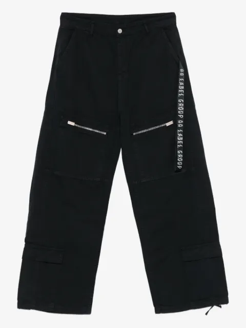 44 LABEL GROUP logo-tape trousers