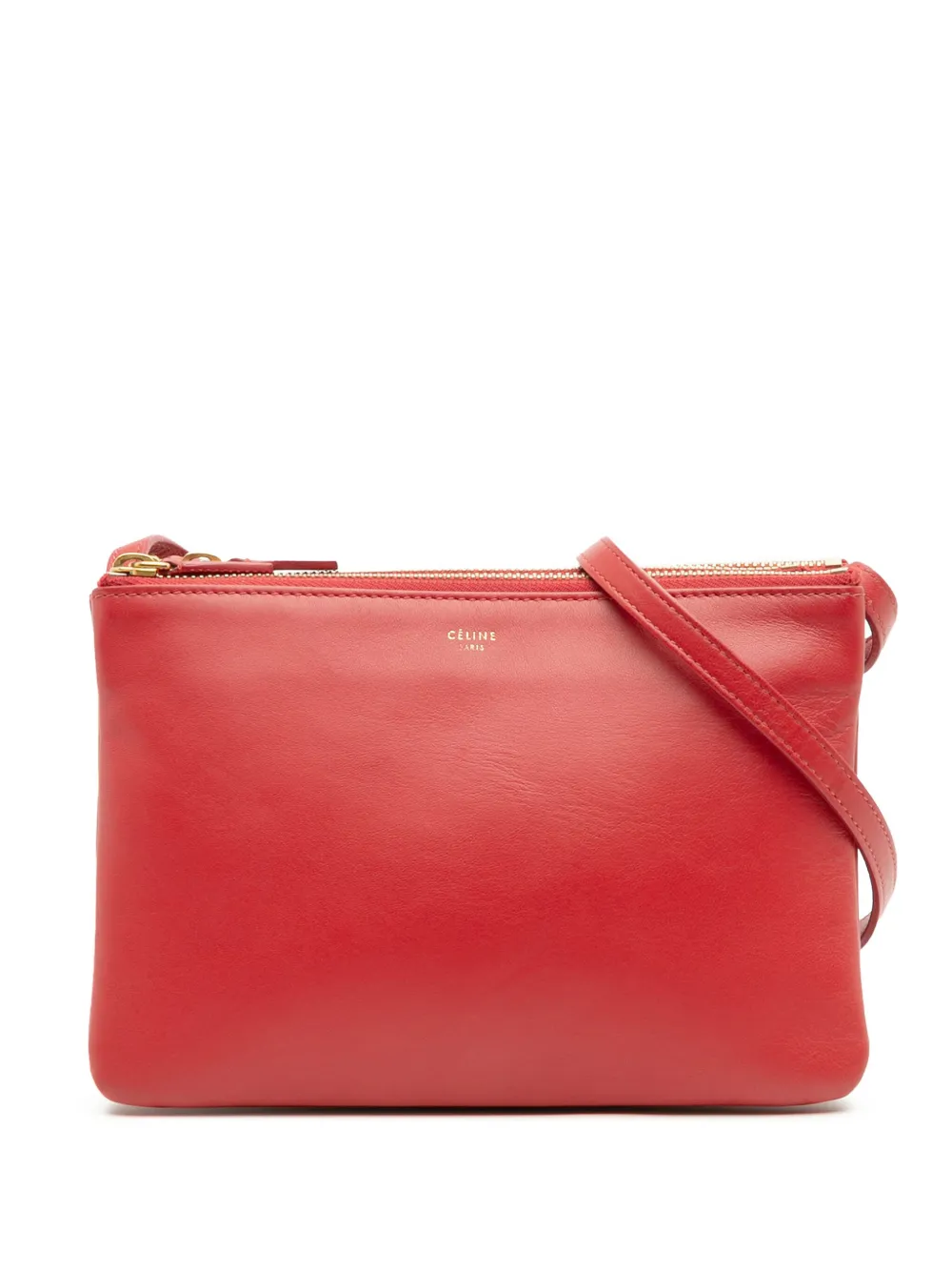 Celine Pre-Owned 2015 Small Lambskin Trio crossbody bag | Red | Image 1