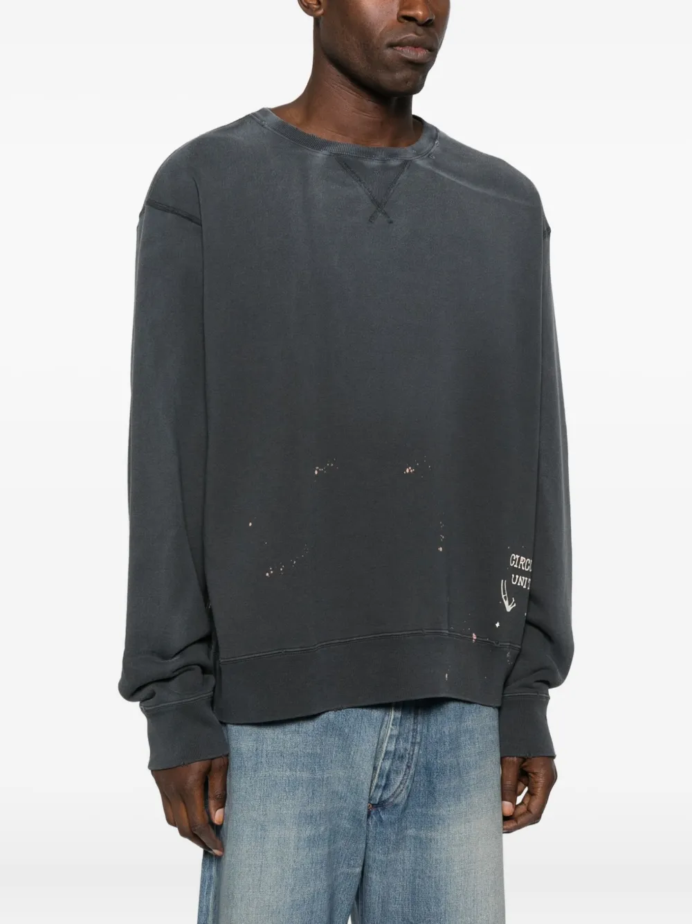 Chimala Paint-splatter Sweatshirt In Gray