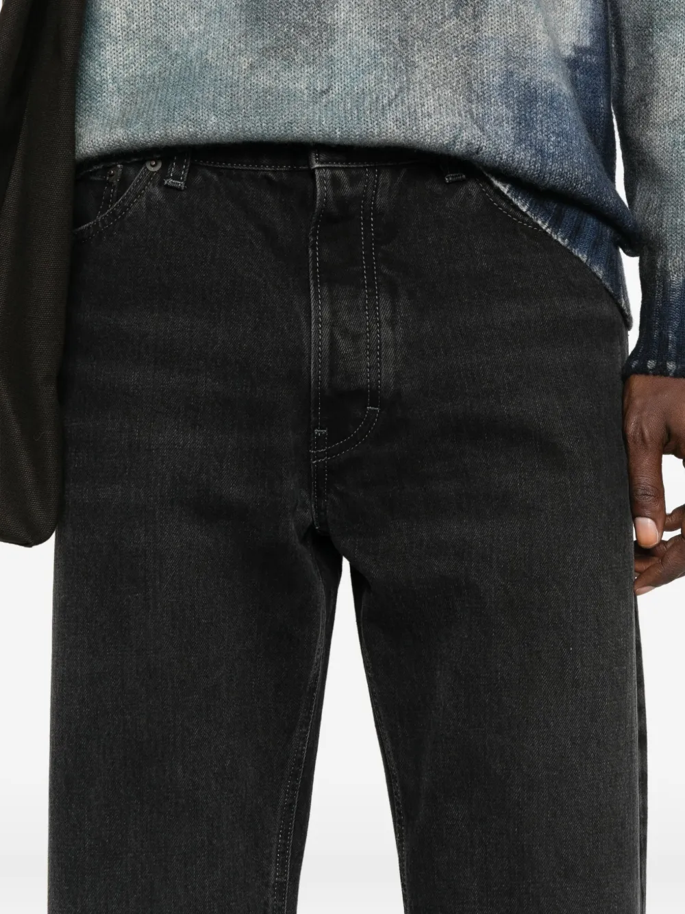 Jeanerica Logo-patch Jeans In Black