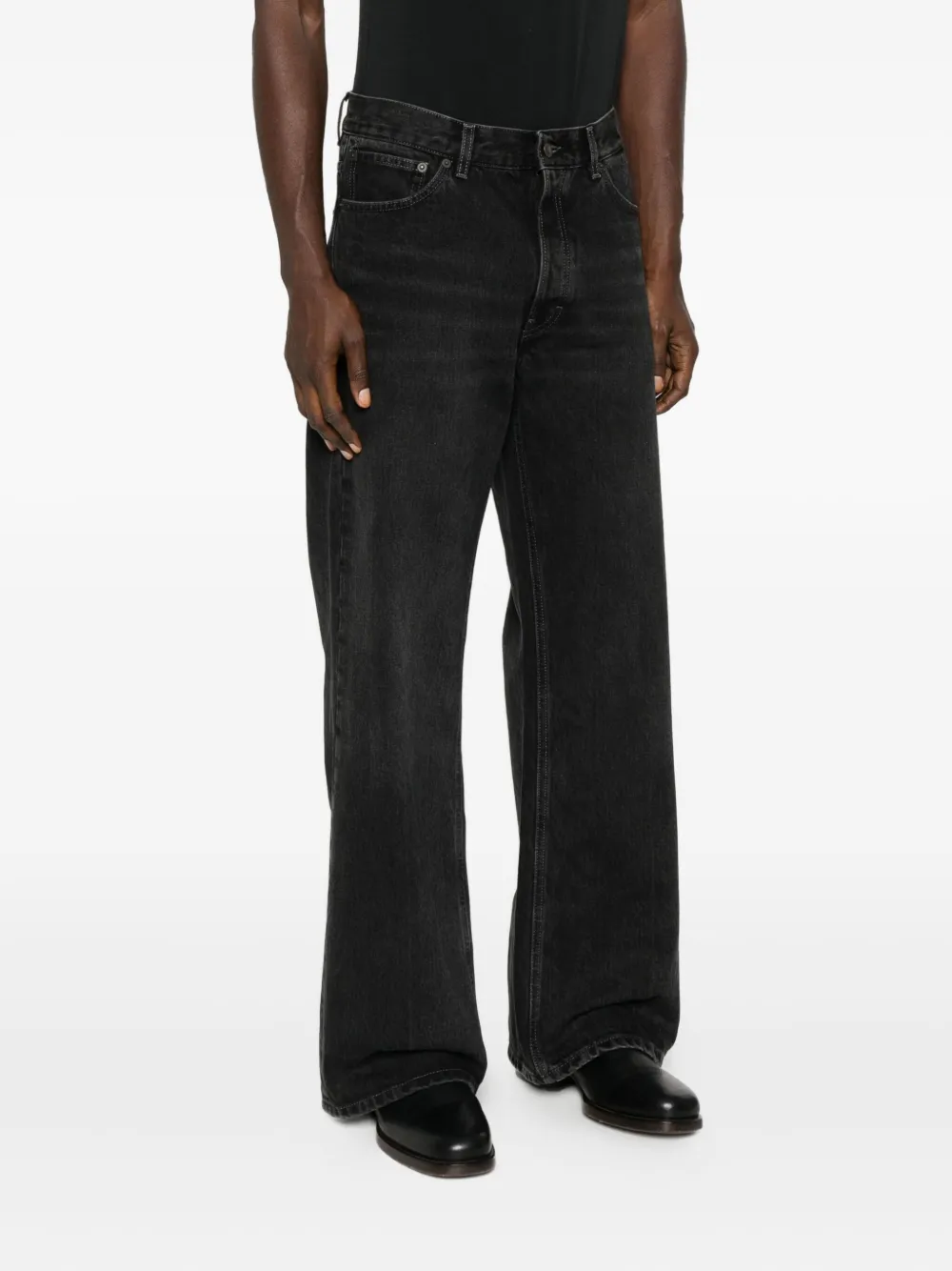 Jeanerica Logo-patch Jeans In Black