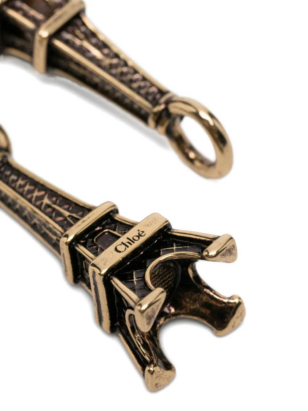 Chloé Alphabet Eiffel Tower Charm In Gold